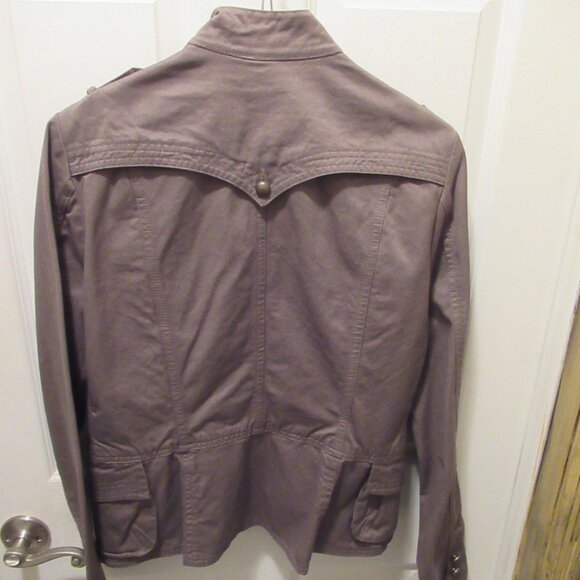 Military Style Jacket Size 8 Womens, Divided by H&M, Mandarin Collar - Picture 14 of 16